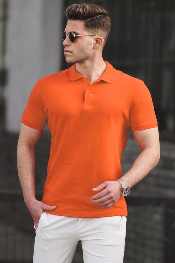 Madmext Madmext Orange Basic Polo Men's T-Shirt 5101
