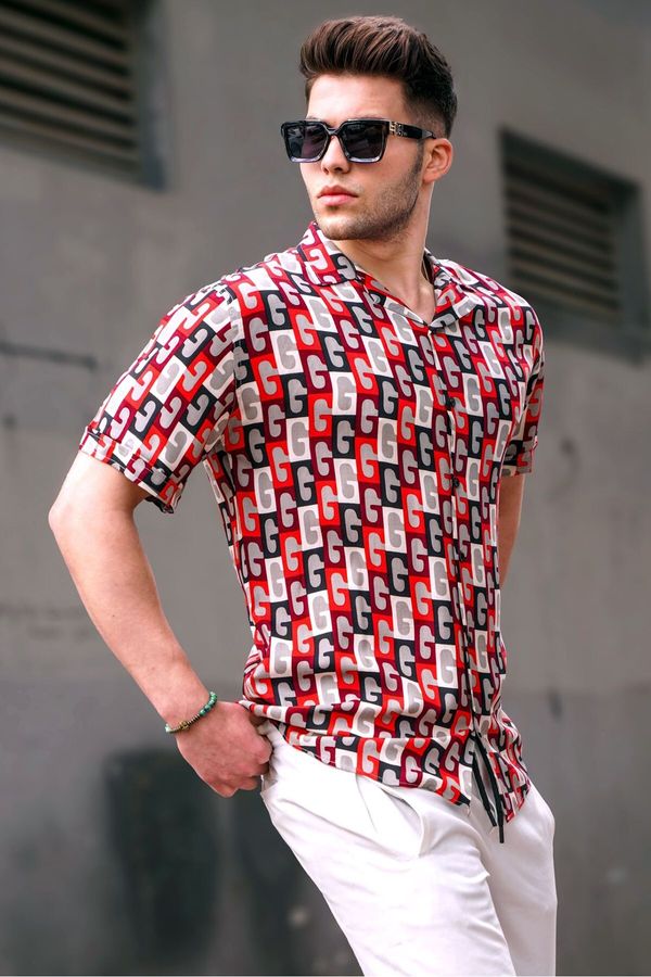 Madmext Madmext Red Patterned Shirt 5535