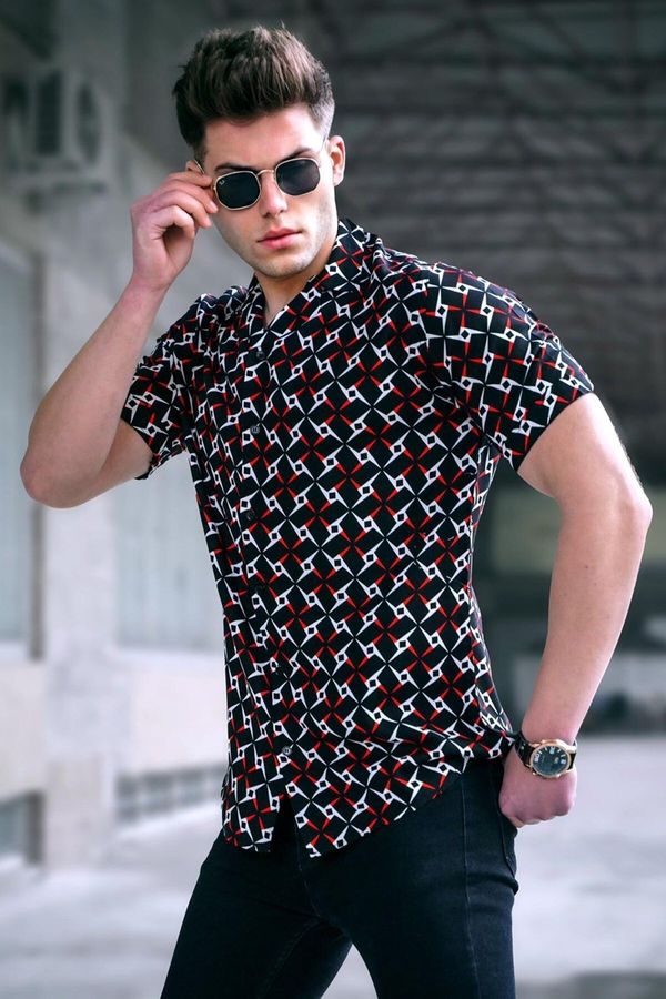 Madmext Madmext Red Patterned Shirt 5537
