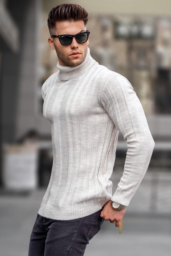 Madmext Madmext Stone Color Turtleneck Knitwear Sweater 5764