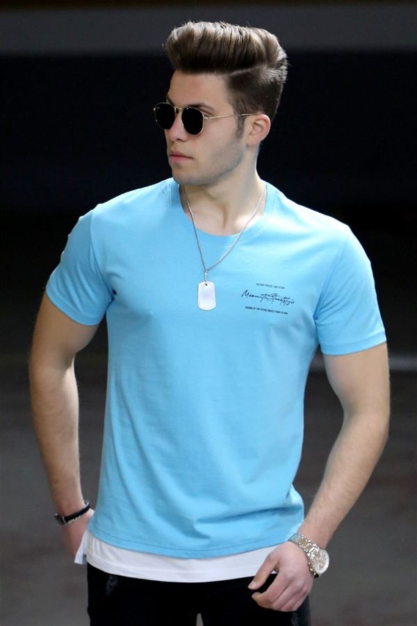 Madmext Madmext Turquoise Men's T-Shirt 4521