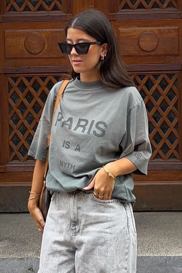 Madmext Madmext Women's Smoky Paris Printed T-Shirt