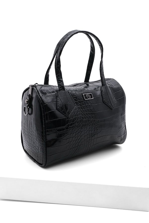 Marjin Marjin Women's Adjustable Strap Hand Shoulder Bag Celiza Black Croco