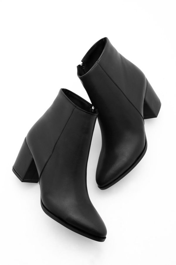 Marjin Marjin Women's Heeled Boots &; Booties Pointed Toe Zipper Cerin Black
