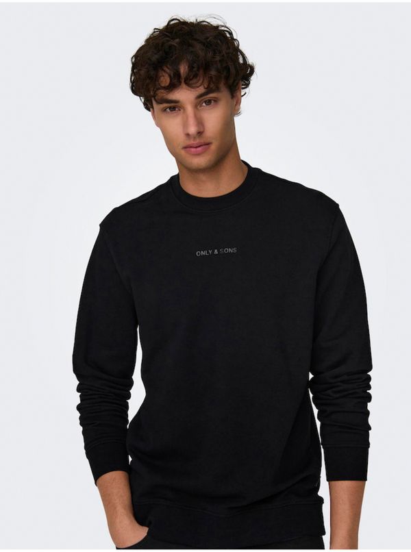 Only Men's Black Sweatshirt ONLY & SONS Levi Life - Men