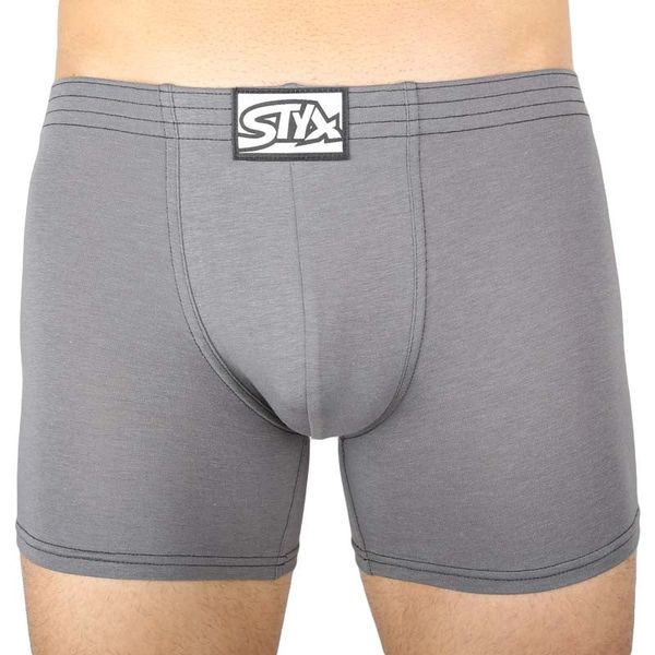STYX Men's boxer shorts Styx long classic rubber dark gray