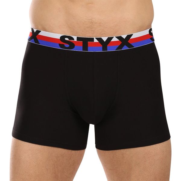 STYX Men's Boxer Shorts Styx Long Sports Rubber Black Tricolor