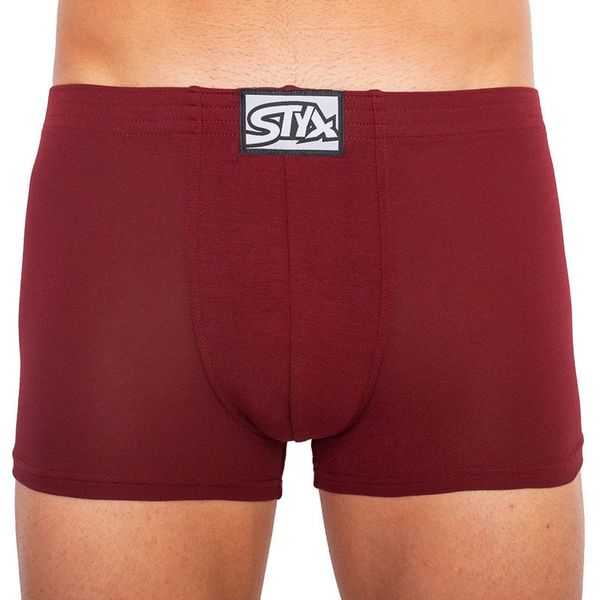 STYX Men's boxers Styx classic rubber burgundy