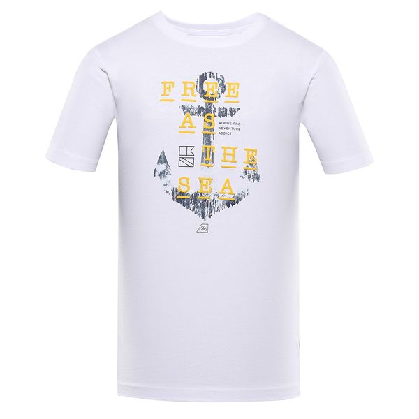ALPINE PRO Men's cotton T-shirt ALPINE PRO NORD white variant pe