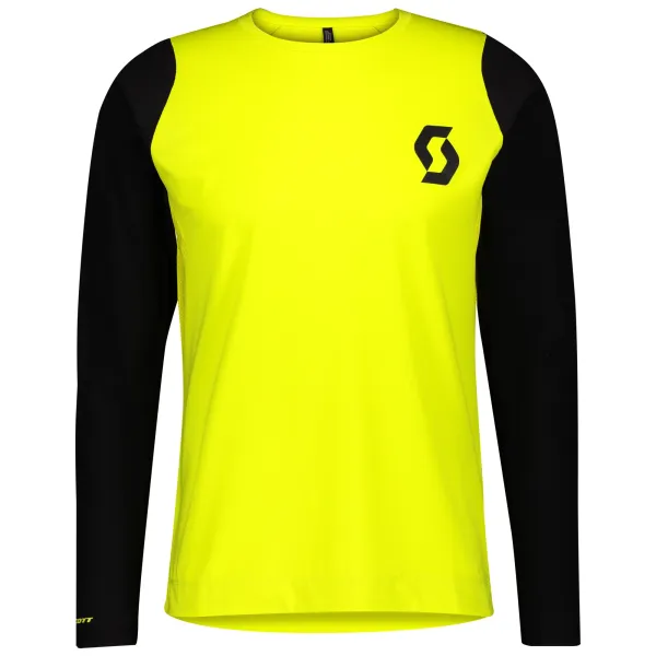 Scott Men's Cycling Jersey Scott Trail Progressive L/Sl Sulphur Yellow/Black