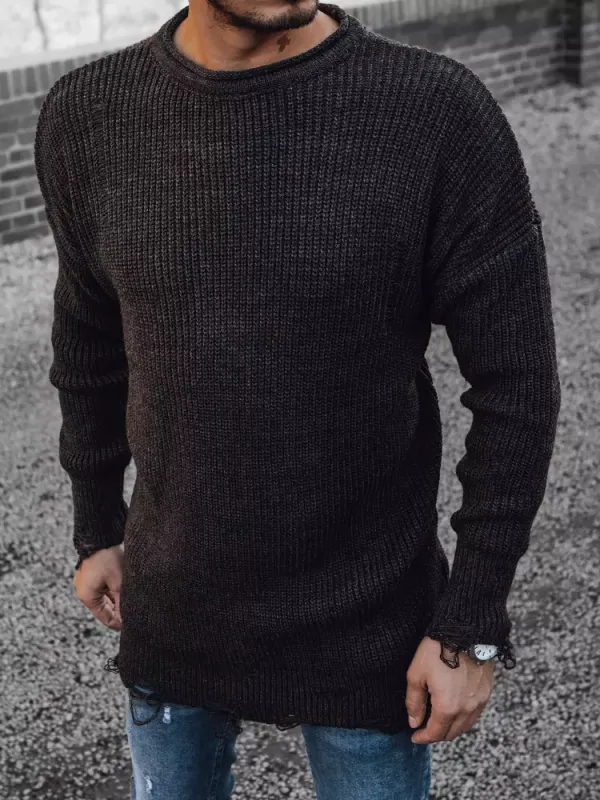 DStreet Men's Dark Grey Dstreet Sweater