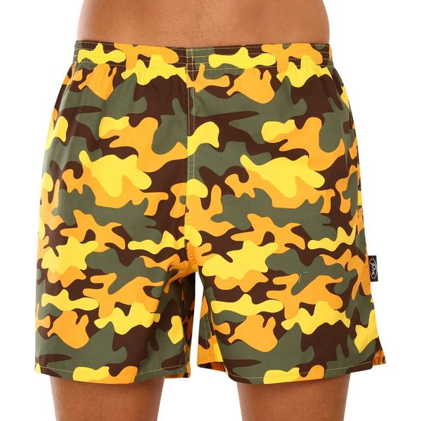 STYX Men's homemade shorts with pockets Styx camouflage yellow