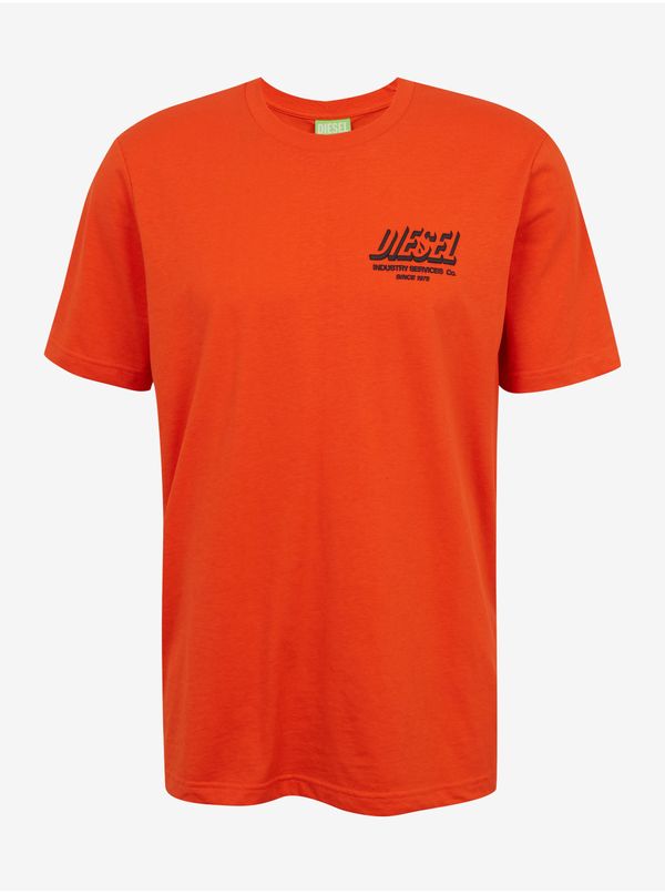 Diesel Men's Orange T-Shirt Diesel Just - Men's