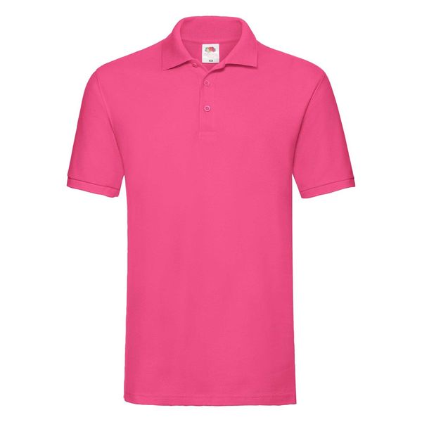 Fruit of the Loom Men's Pink Premium Polo Shirt Friut of the Loom