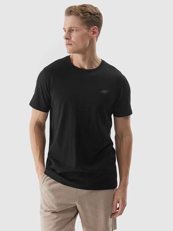 4F Men's Plain T-Shirt Regular 4F - Black