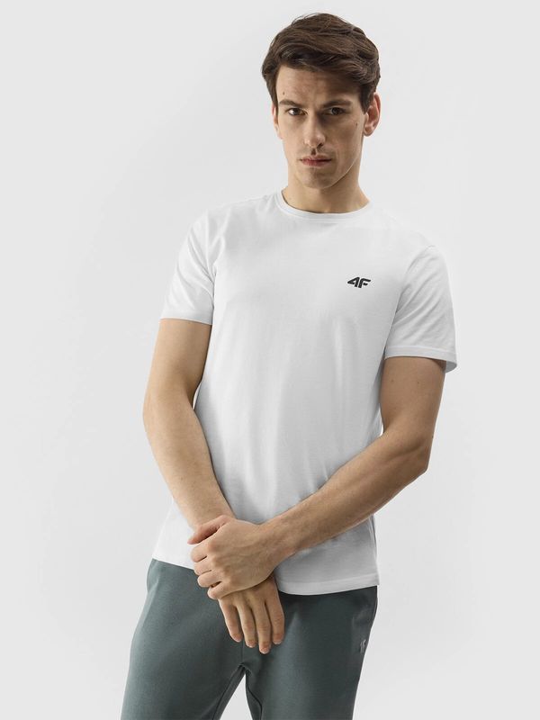 4F Men's Plain T-Shirt Regular 4F - White