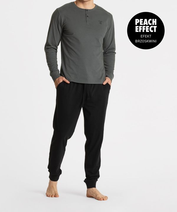 Atlantic Men's pyjamas ATLANTIC - black/khaki