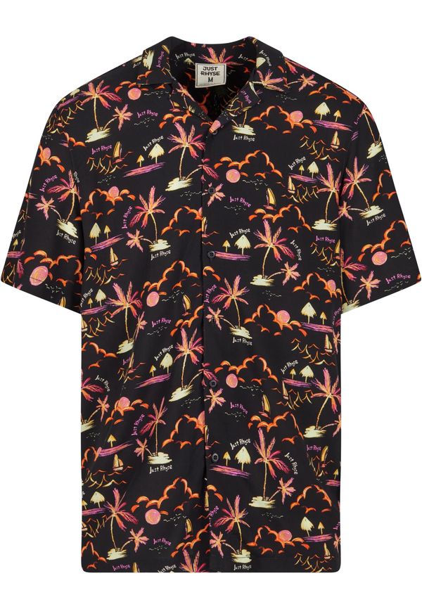 Just Rhyse Men's Short Sleeve Shirt Just Rhyse Shirt Waikiki - Black