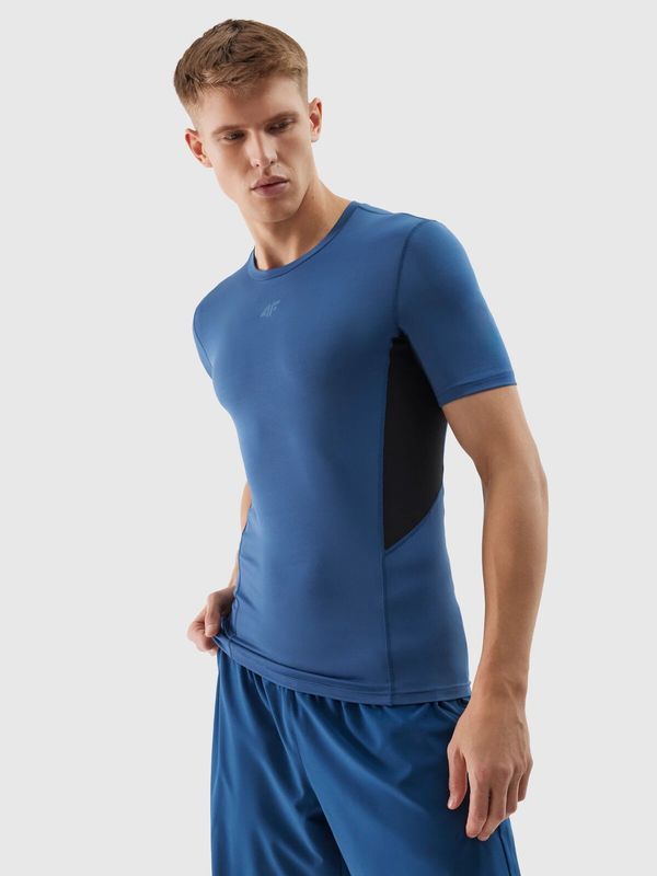 4F Men's slim sports T-shirt made of recycled 4F materials - navy blue