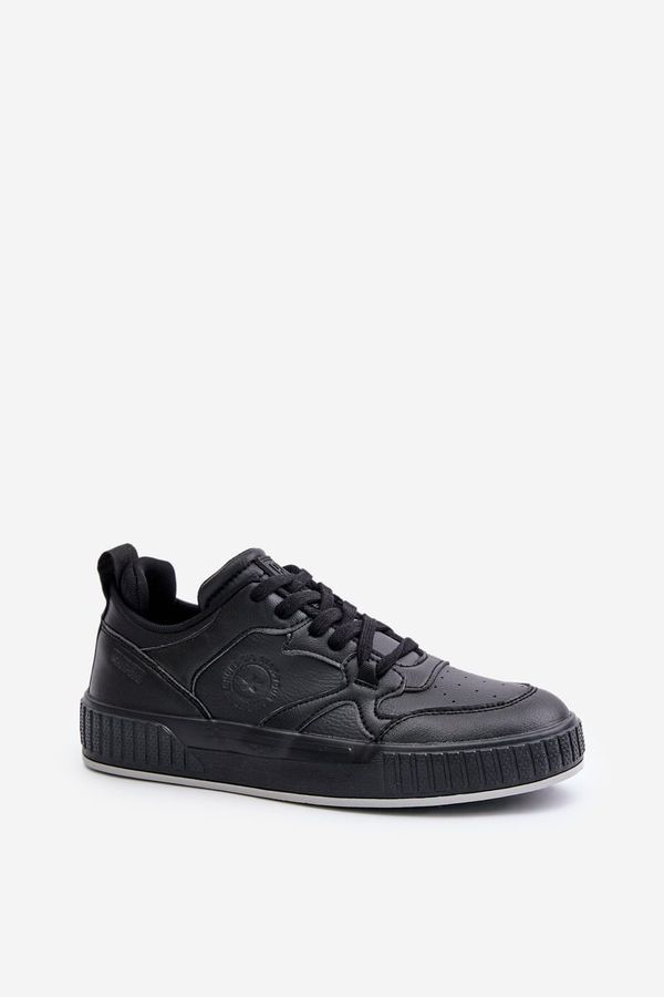 BIG STAR SHOES Men's sneakers made of eco leather Big Star black