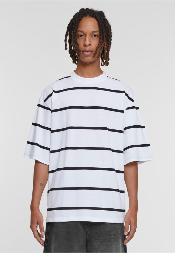 Urban Classics Men's striped T-shirt with oversized sleeves white/black