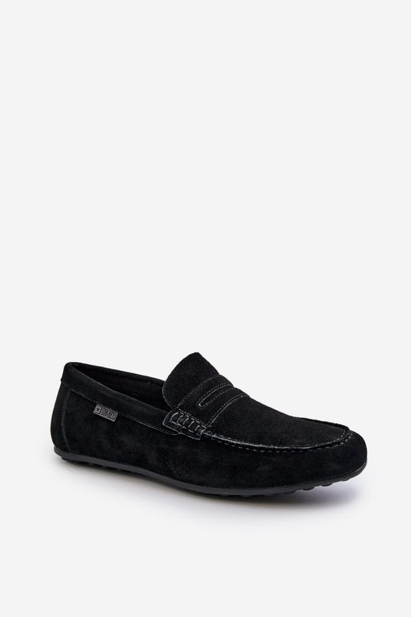 BIG STAR SHOES Men's Suede Loafers Big Star Black