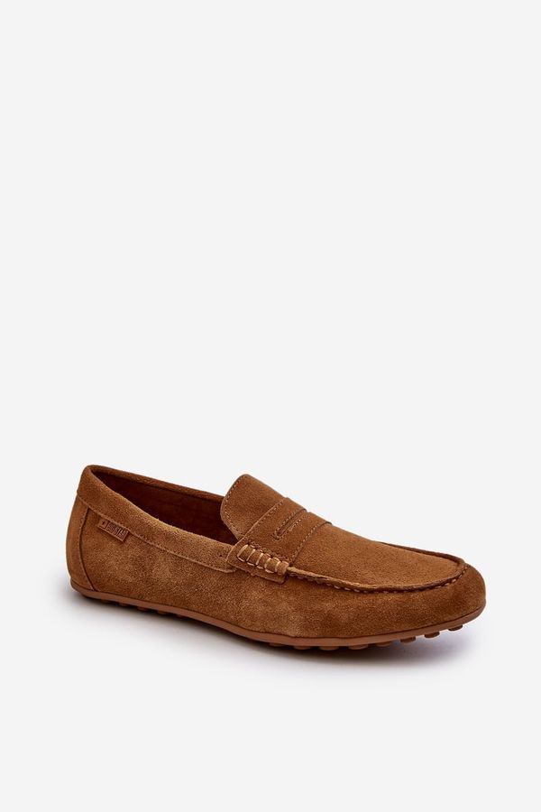 BIG STAR SHOES Men's Suede Loafers Big Star Camel