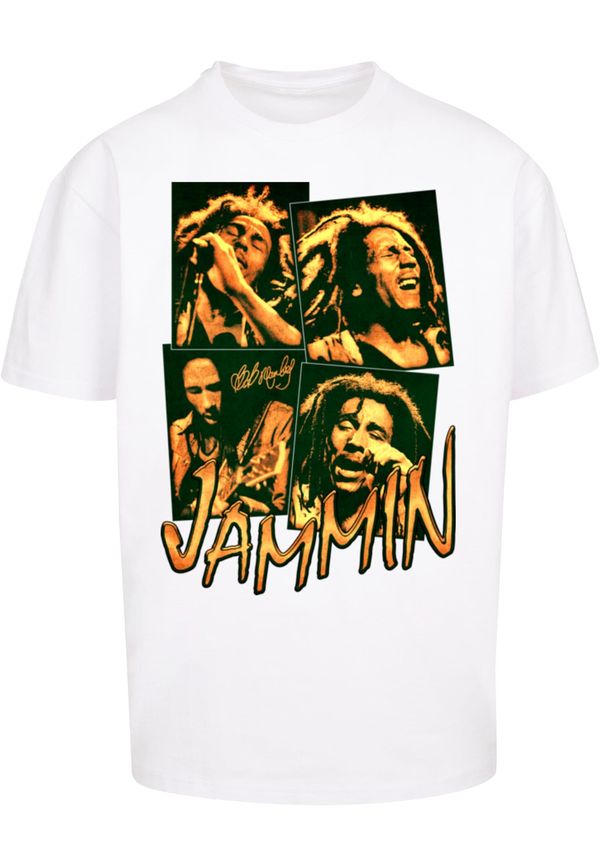 Merchcode Men's T-shirt Bob Marley Jammin Live Oversize white