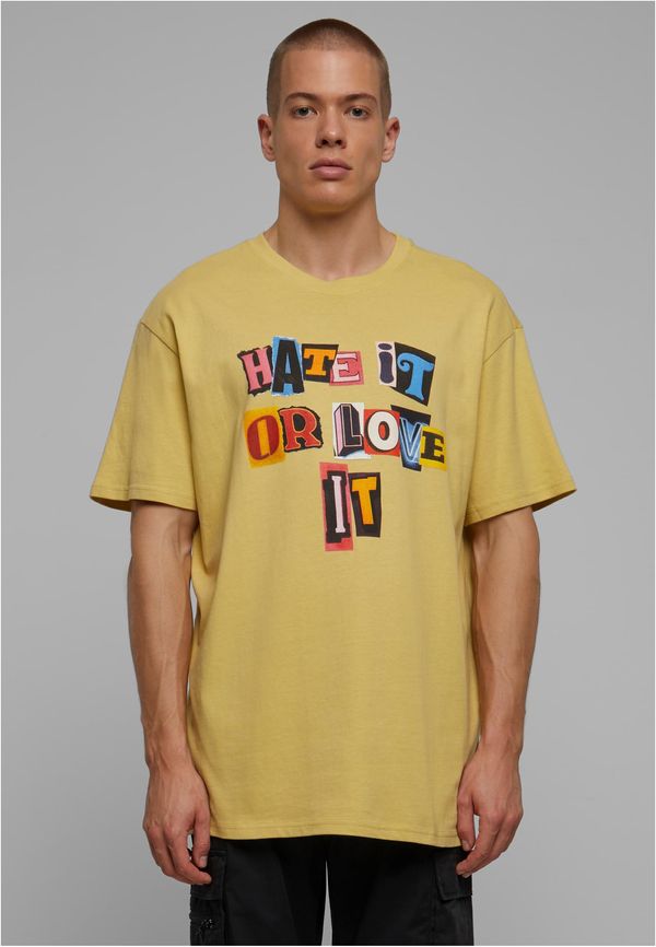 Mister Tee Men's T-shirt Hate it or Love it Oversize yellow