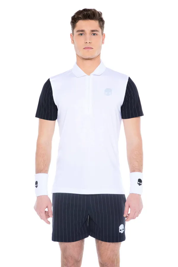 Hydrogen Men's T-Shirt Hydrogen Tech Zipped Polo White/Blue L