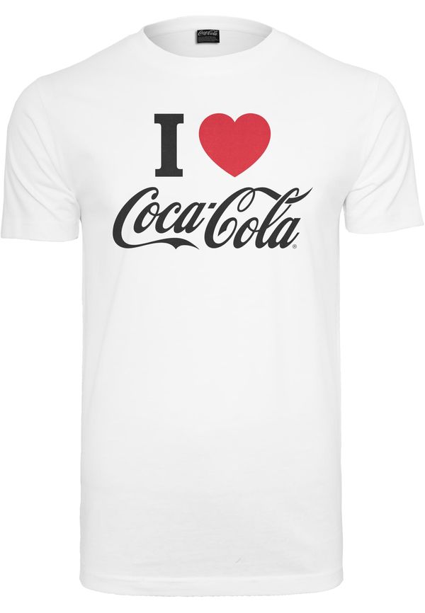 Merchcode Men's T-shirt I Love Coca Cola white