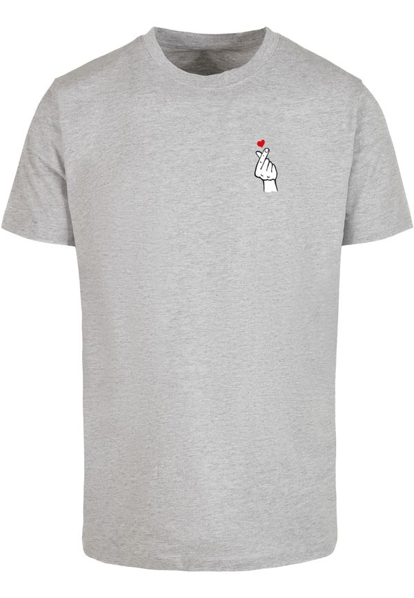 Mister Tee Men's T-shirt Love Sign Tee 2.0 grey