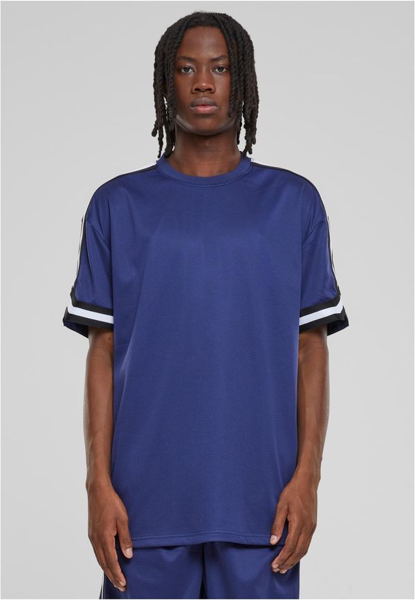 UC Men Men's T-Shirt Oversized Stripes Mesh - Navy Blue