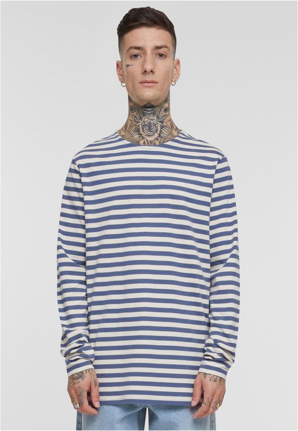 UC Men Men's T-shirt Regular Stripe LS - white/blue