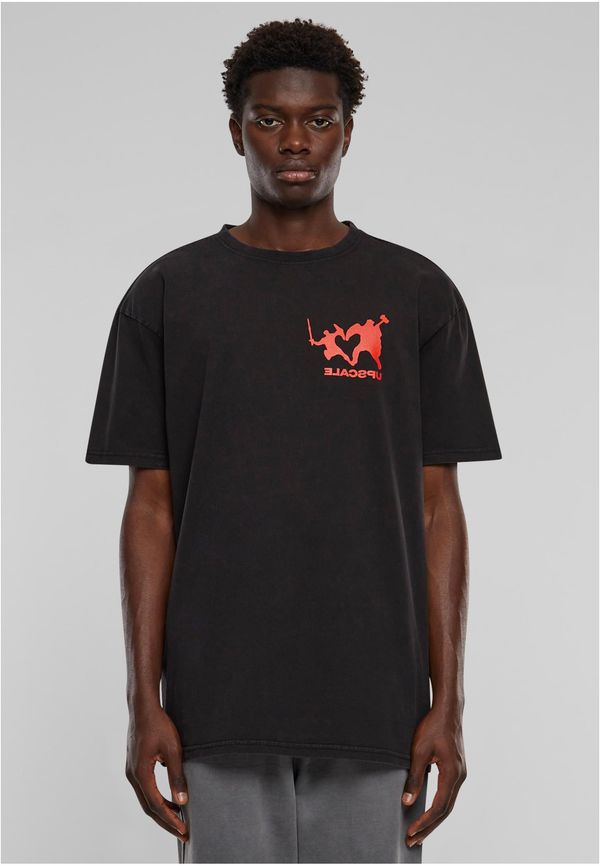 MT Upscale Men's T-Shirt Ultraprovocateur Acid Heavy Oversize Tee - Black