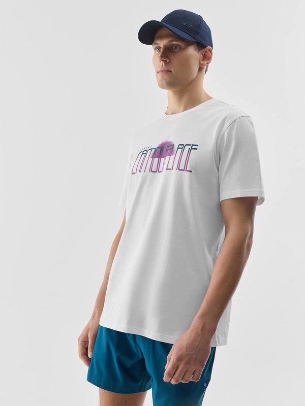 4F Men's T-shirt with 4F print - white