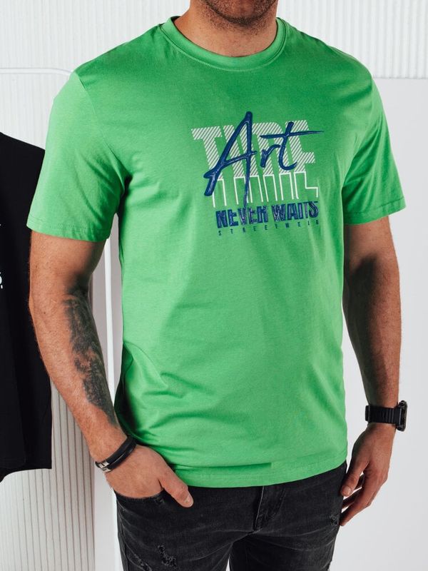 DStreet Men's T-shirt with print, green Dstreet