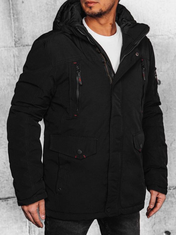 DStreet Men's winter jacket black Dstreet