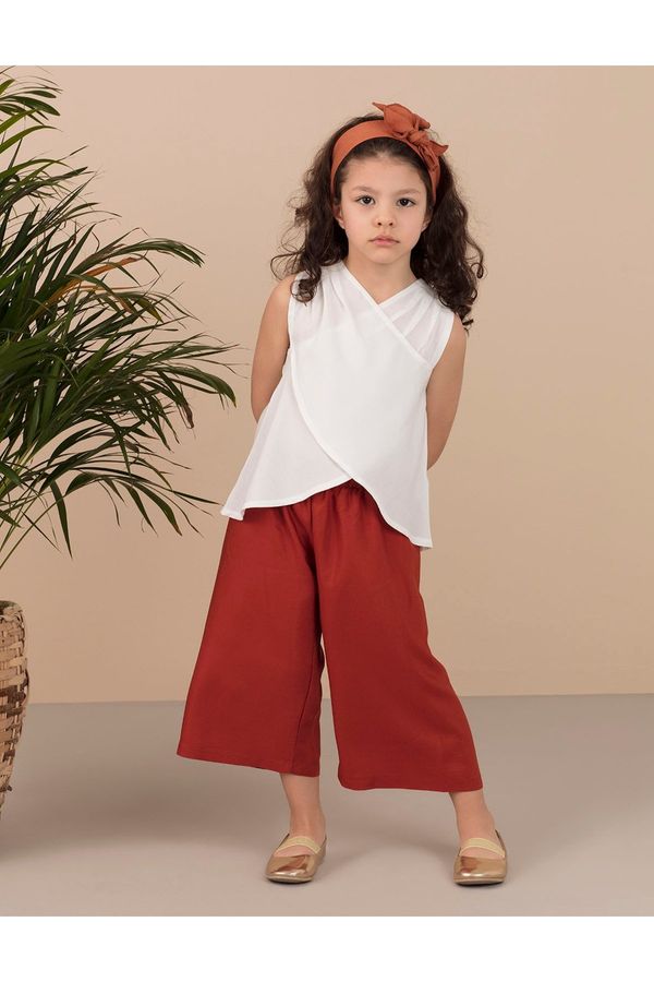 mshb&g mshb&g Besuto Girl's Woven Blouse Capri Trousers Set