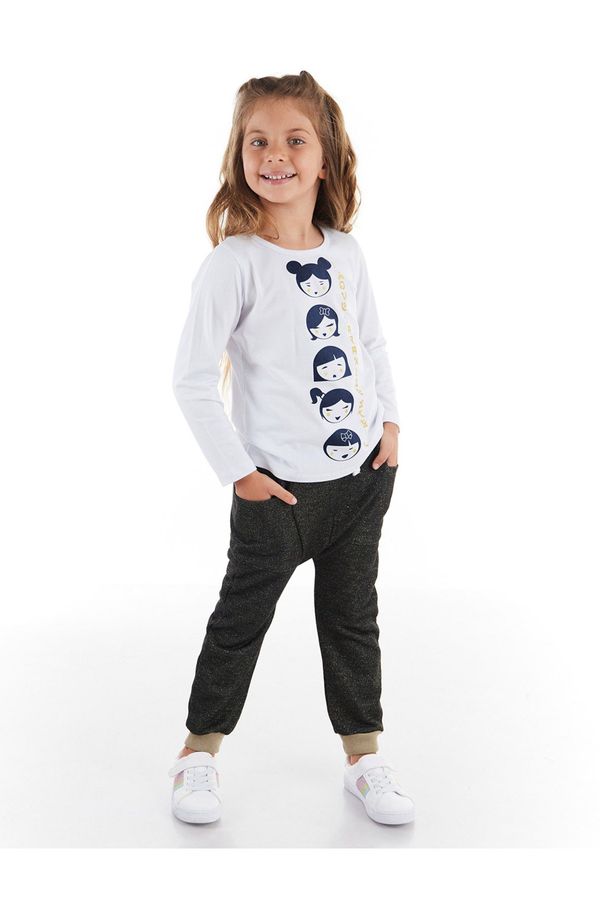 mshb&g mshb&g Girl's T-shirt and Trousers Set with Japanese Pieces