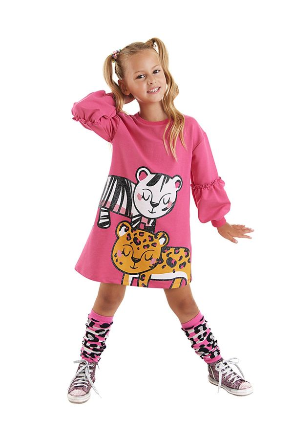 mshb&g mshb&g Leopard Zebra Girls Pink Dress