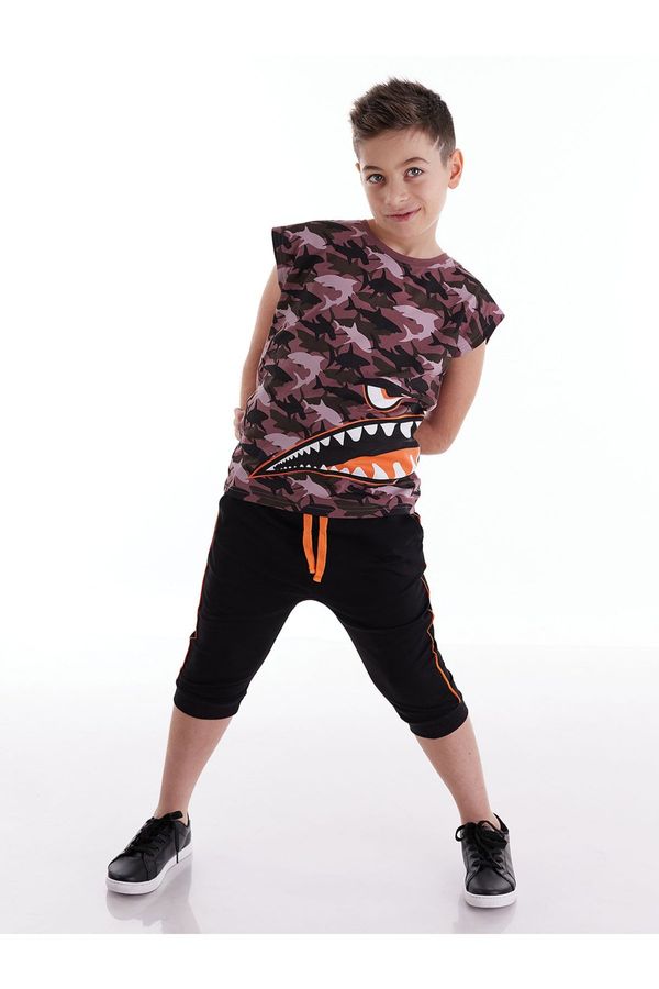 mshb&g mshb&g Monster Shark Boy's T-shirt Capri Shorts Set
