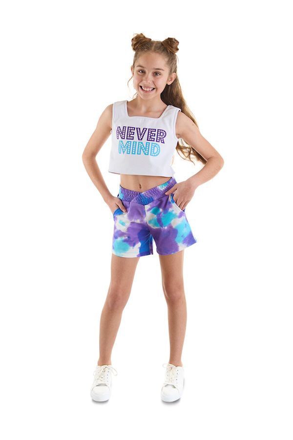 mshb&g mshb&g Never Mind Girls Crop Top Tie-dye Shorts Set