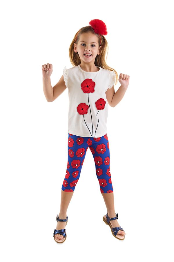 mshb&g mshb&g Red Poppy Girl Kids T-shirt Leggings Suit