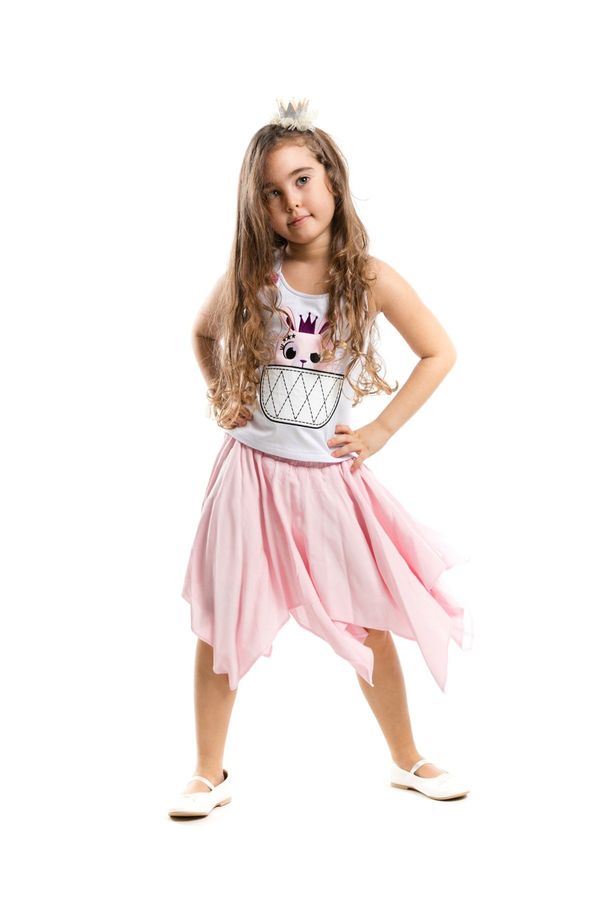 mshb&g mshb&g Rocker Bunny Girl's T-shirt Handkerchief Skirt Set