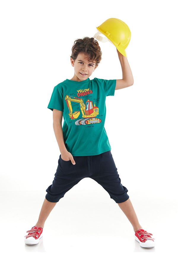 mshb&g mshb&g Yellow Digger Boys T-shirt Capri Shorts Set