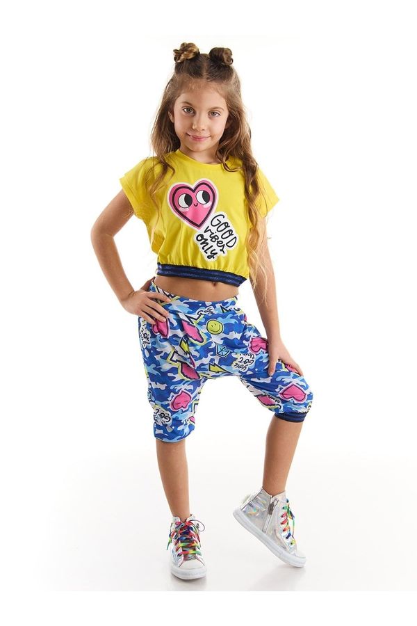 Mushi Mushi Heart to Heart Girl's Crop Top Capri Shorts Set