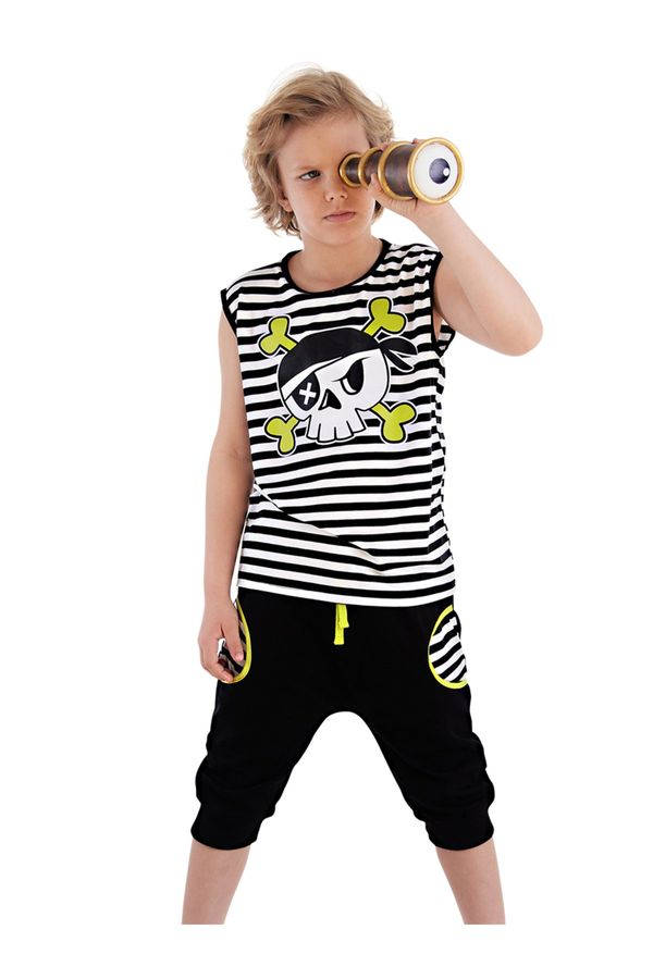Mushi Mushi Skull Boy T-shirt Capri Shorts Set
