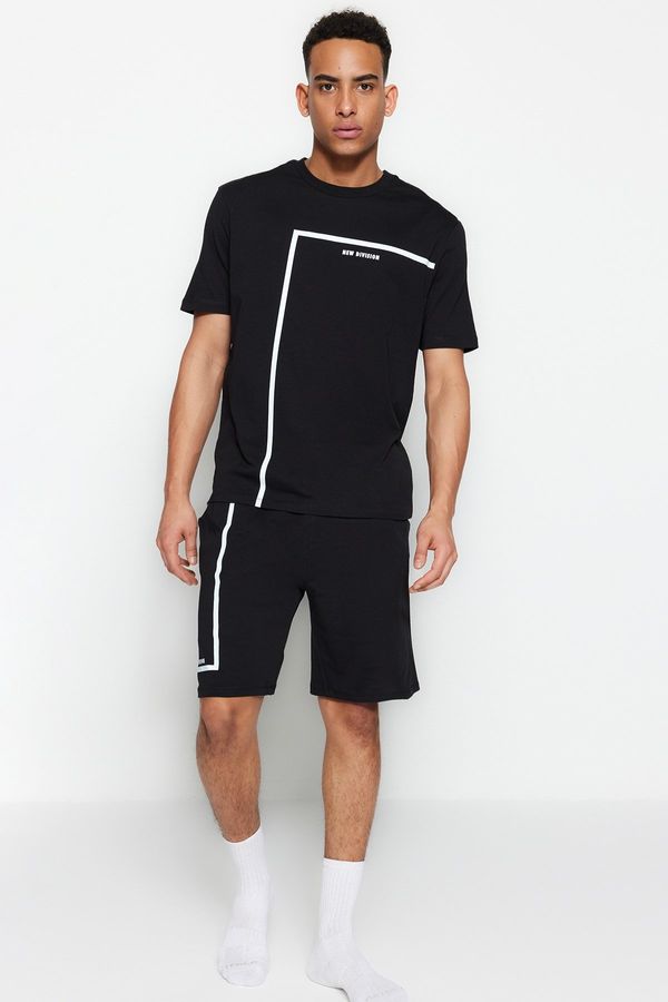 Trendyol Muška pidžama - komplet Trendyol TMNSS23PT00017/Black