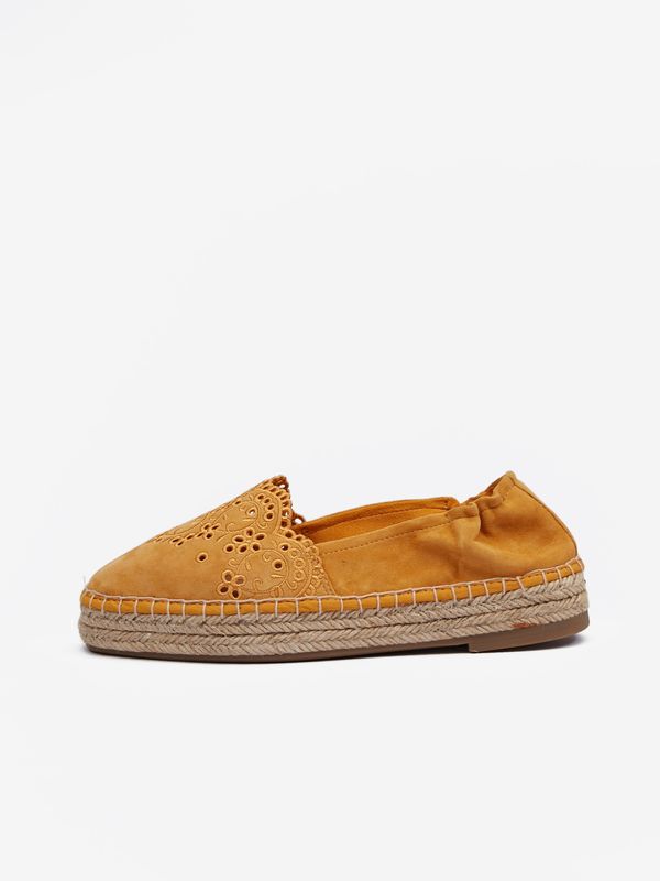 Tamaris Mustard suede espadrilles Tamaris